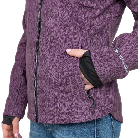 NWT Free Country $100 Women's Super Softshell Jacket WITH THUMBHOLES - Picture 5 of 13